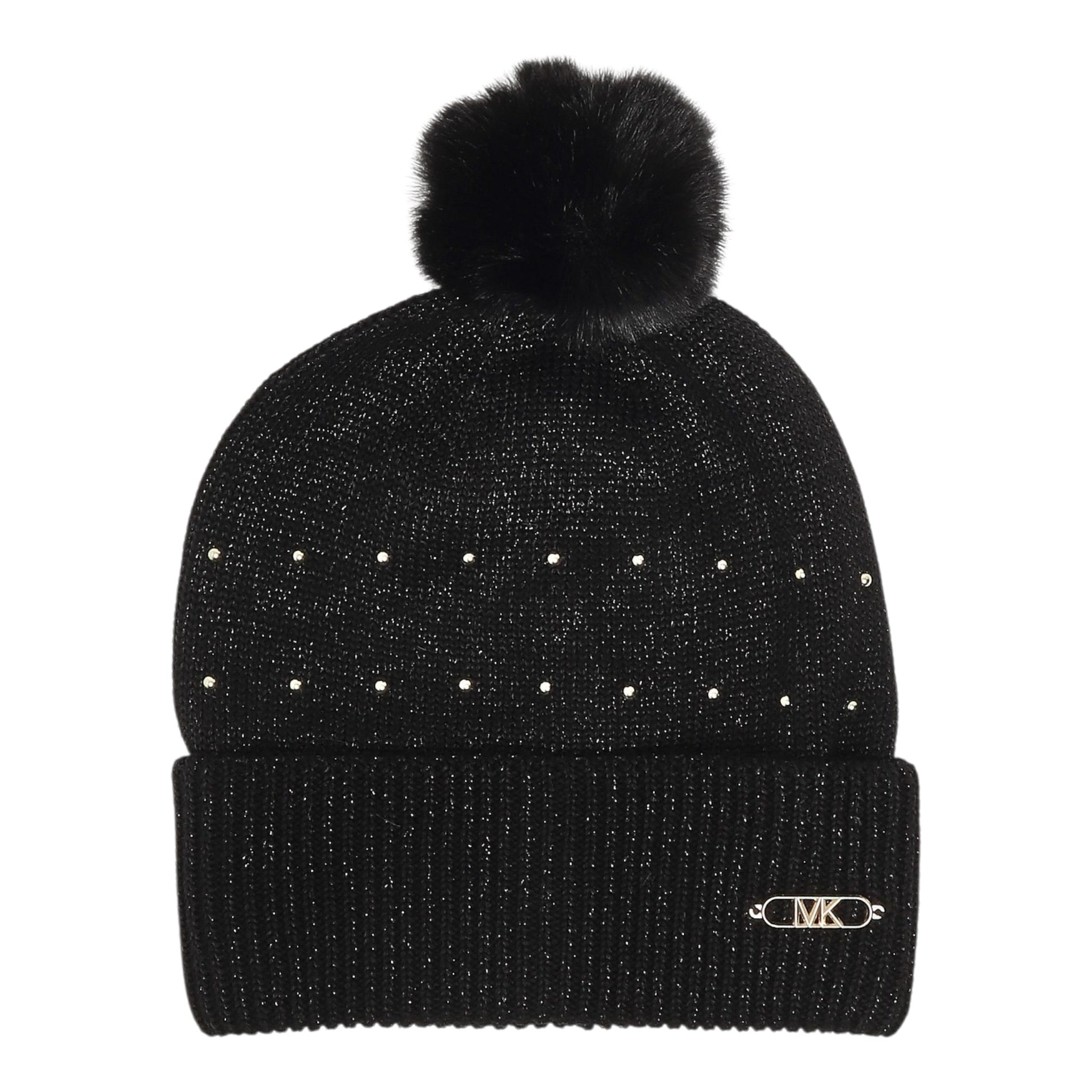 Michael Kors Cappello tinta unita con Pon Pon Nero per Bambina R30518 NERO MICHAEL KORS 