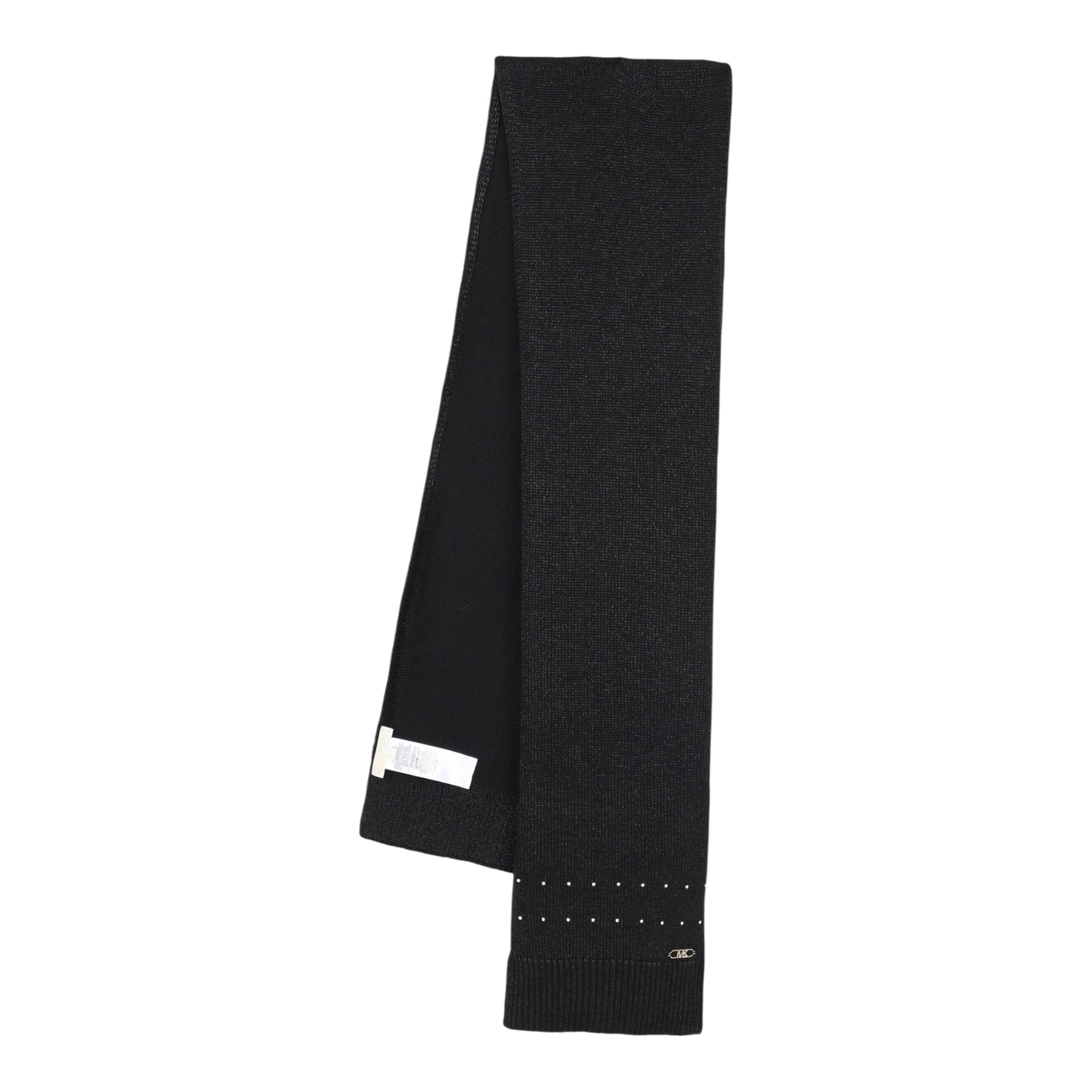 Michael Kors Sciarpa tinta unita con Logo Nero per Bambina R30526 NERO MICHAEL KORS 