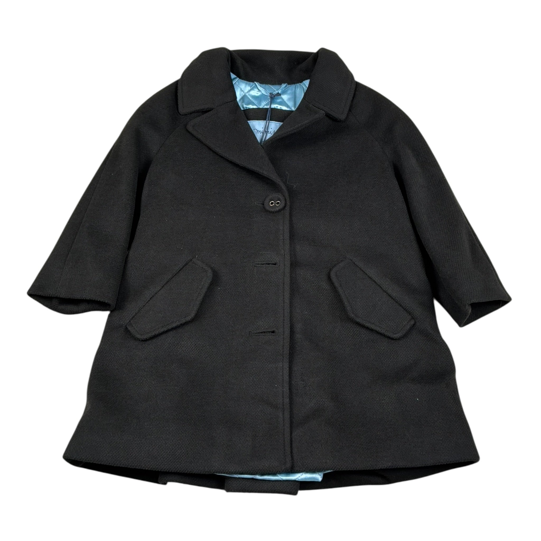 Mimisol Cappotto tinta unita Nero per Bambina MFCT046 NERO MIMISOL 