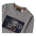 Sarabanda Shirt tinta unita con Stampa Grigio per Bambino 0F130J GRIGIO SARABANDA 