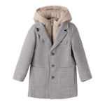 Mini Banda Cappotto Tinta Uita con Cappuccio Grigio per Neonato 0F181 GRIGIO MINI BANDA 