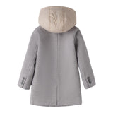 Mini Banda Cappotto Tinta Uita con Cappuccio Grigio per Neonato 0F181 GRIGIO MINI BANDA 