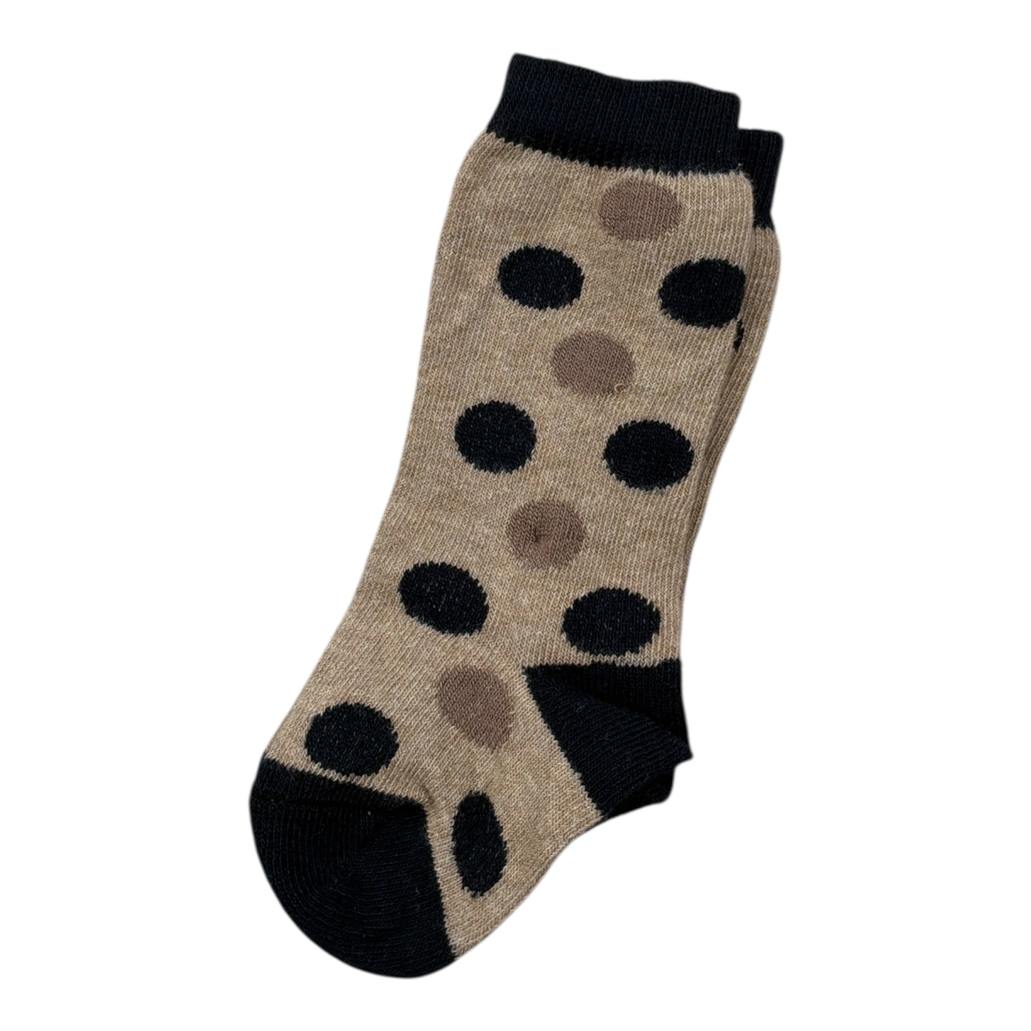 Mini Banda Calzini tinta unita con Pois Beige per Neonata 31311 BEIGE MINI BANDA 
