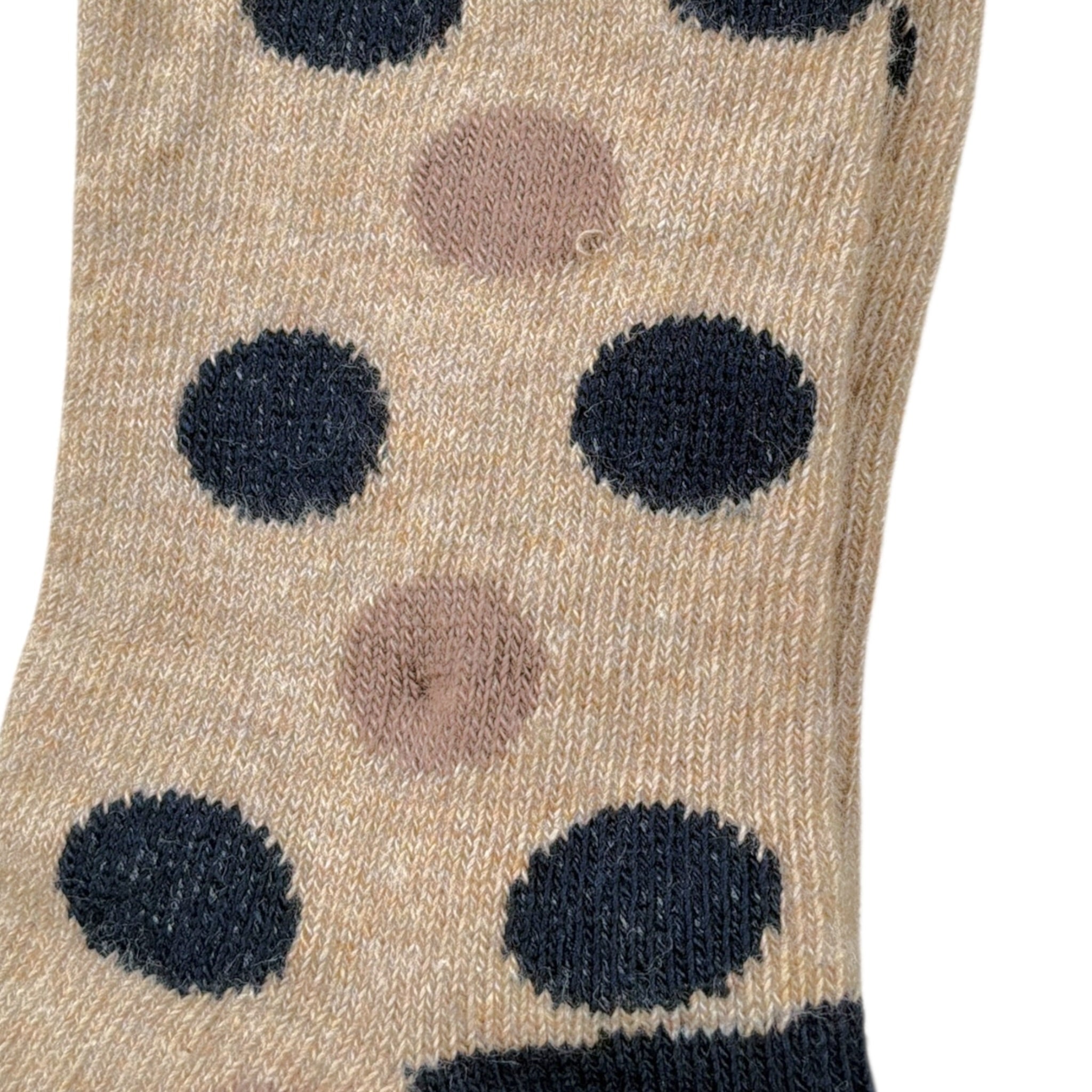 Mini Banda Calzini tinta unita con Pois Beige per Neonata 31311 BEIGE MINI BANDA 