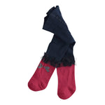 Mini Banda Calze Bicolore con Tulle Blu/Rosso per Neonata 31346 BLU/ROSSO MINI BANDA 