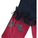 Mini Banda Calze Bicolore con Tulle Blu/Rosso per Neonata 31346 BLU/ROSSO MINI BANDA 