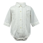 Mini Banda Camicia Modello Body tinta unita Bianco per Bambino 31625 BIANCO MINI BANDA 