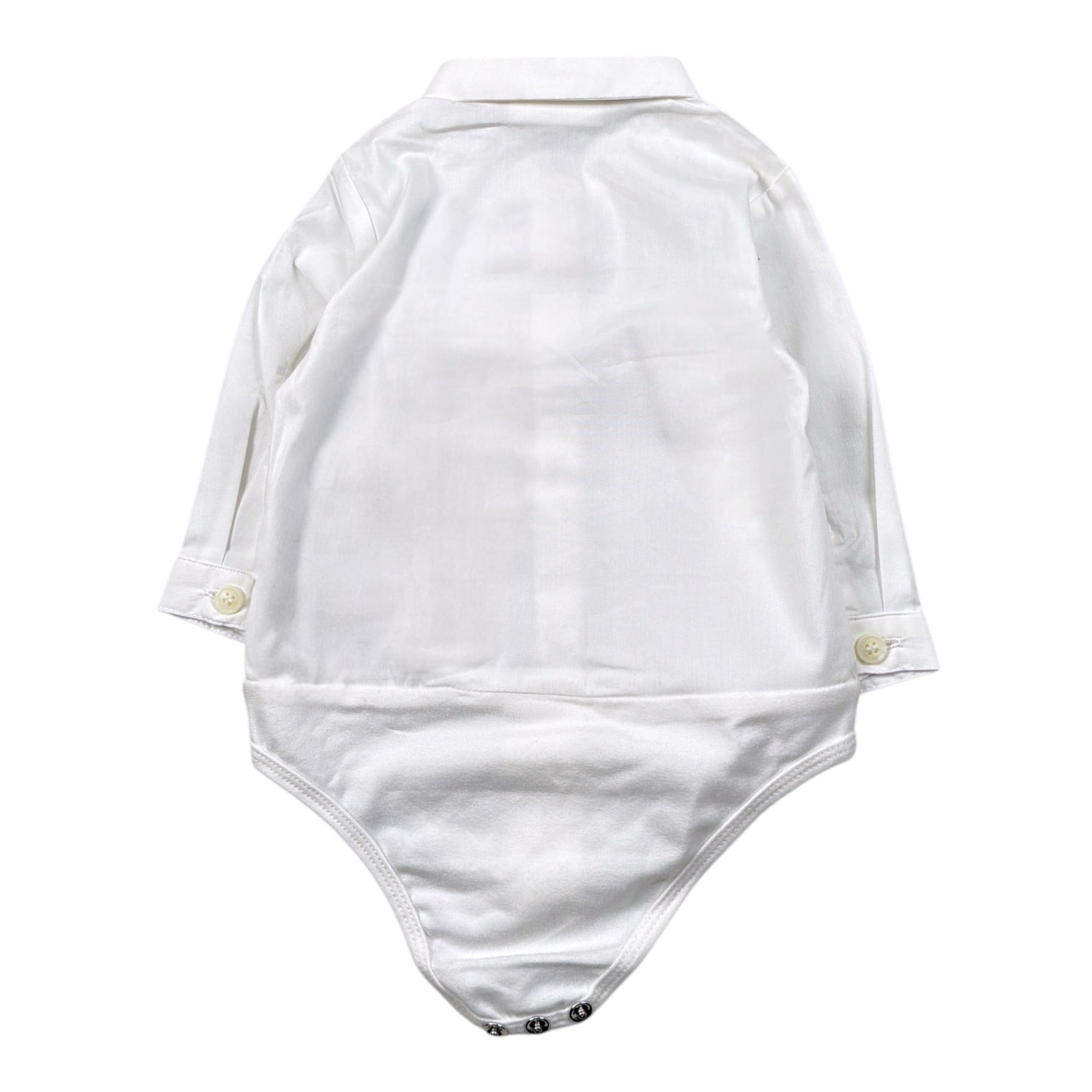 Mini Banda Camicia Modello Body tinta unita Bianco per Bambino 31625 BIANCO MINI BANDA 