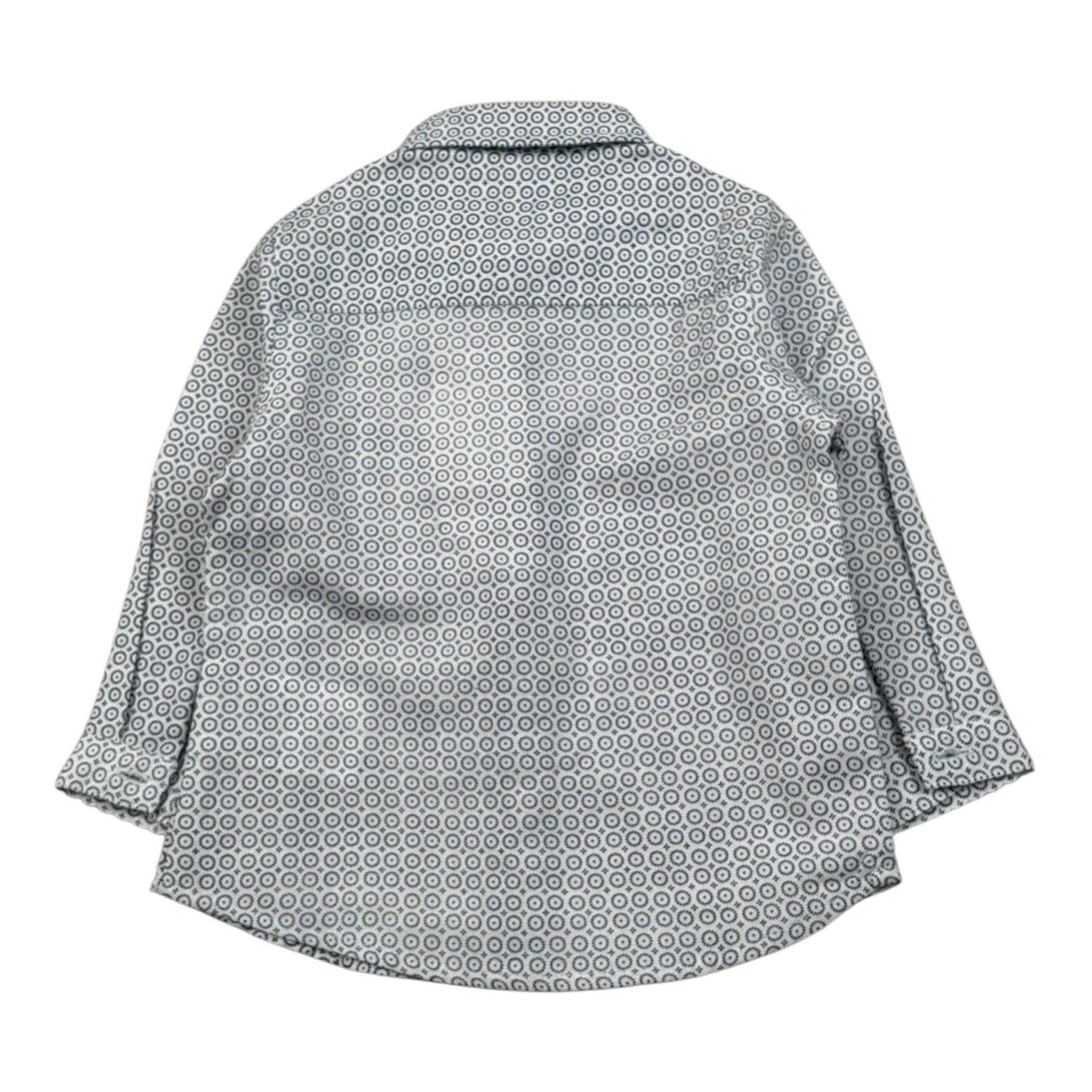Mini Banda Camicia tinta unita con Fantasia Bianco per Neonato 3620 BIANCO MINI BANDA 