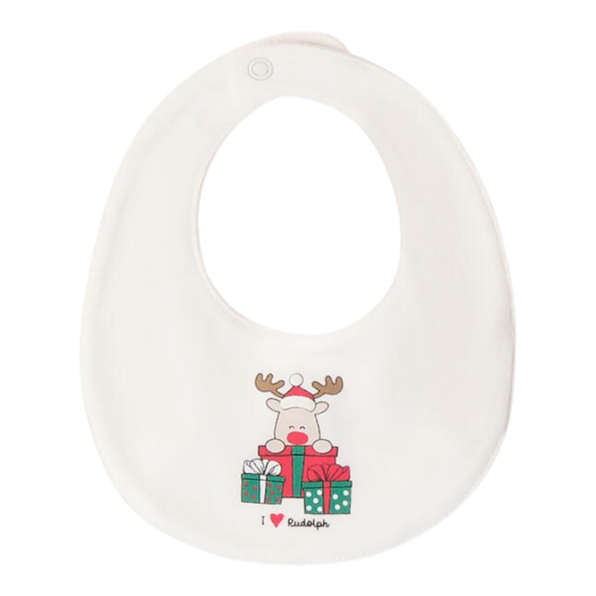 Mini Banda Bavetta tinta unita con Stampa Bianco per Neonato 3A321 BIANCO MINI BANDA 