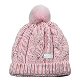 Mini Banda Cappello tinta unita con Pon Pon Rosa per Neonata 3F302 ROSA MINI BANDA 