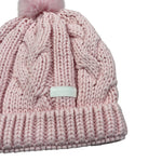 Mini Banda Cappello tinta unita con Pon Pon Rosa per Neonata 3F302 ROSA MINI BANDA 