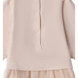 Mini Banda Abito tinta unita con Tulle Beige per Neonata 3F729 BEIGE MINI BANDA 