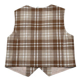 Mini Banda Gilet tinta unita con Fantasia Beige per Neonato 5688 BEIGE MINI BANDA 