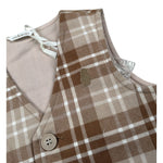 Mini Banda Gilet tinta unita con Fantasia Beige per Neonato 5688 BEIGE MINI BANDA 