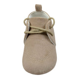 Mini Banda Sneakers tinta unita con Lacci Beige per Neonato A318 BEIGE MINI BANDA 