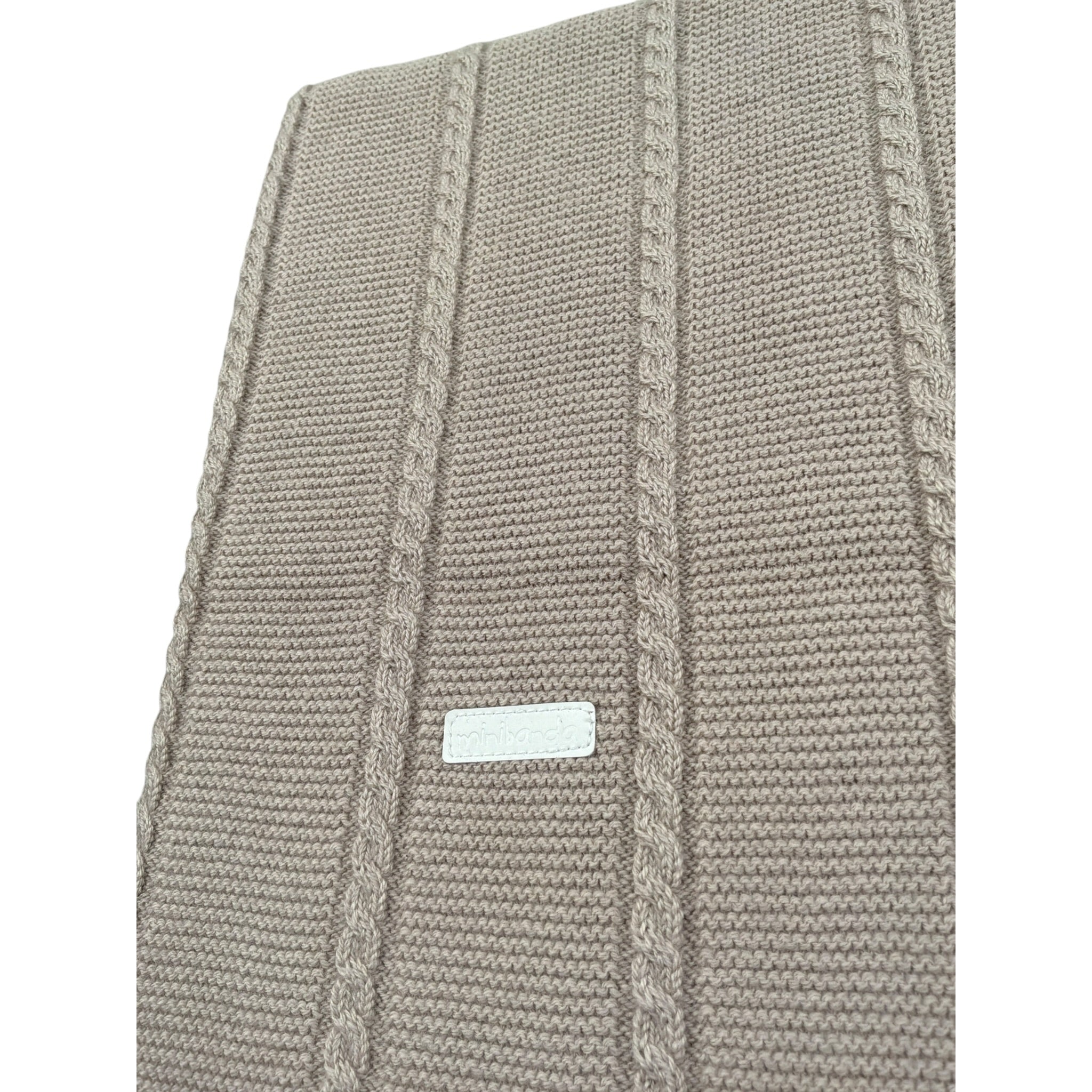 Mini Banda Coperta tinta unita con Logo Beige per Neonato F317 BEIGE MINI BANDA 