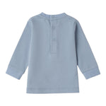 Mini Banda Shirt tinta unita con Stampa Azzurro per Neonato F611 AZZURRO MINI BANDA 