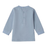 Mini Banda Shirt tinta unita con Stampa Azzurro per Neonato F611 AZZURRO MINI BANDA 