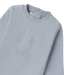 Mini Banda Shirt tinta unita con Logo Azzurro per Neonato F616 AZZURRO MINI BANDA 
