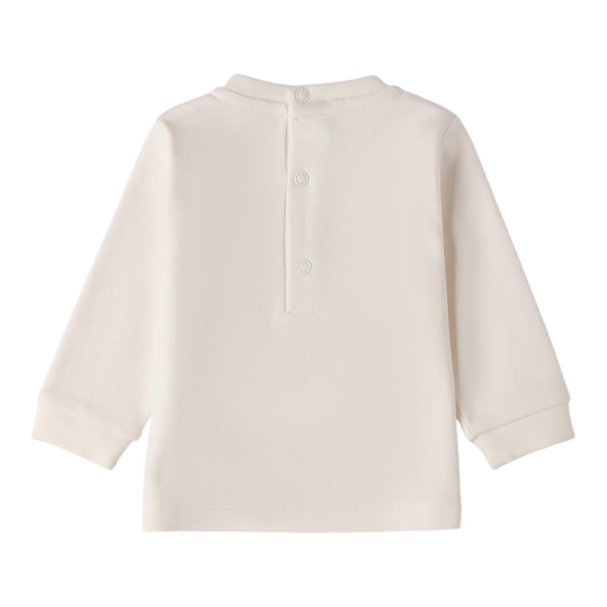Mini Banda Shirt tinta unita con Stampa Bianco per Neonato F618 BIANCO MINI BANDA 