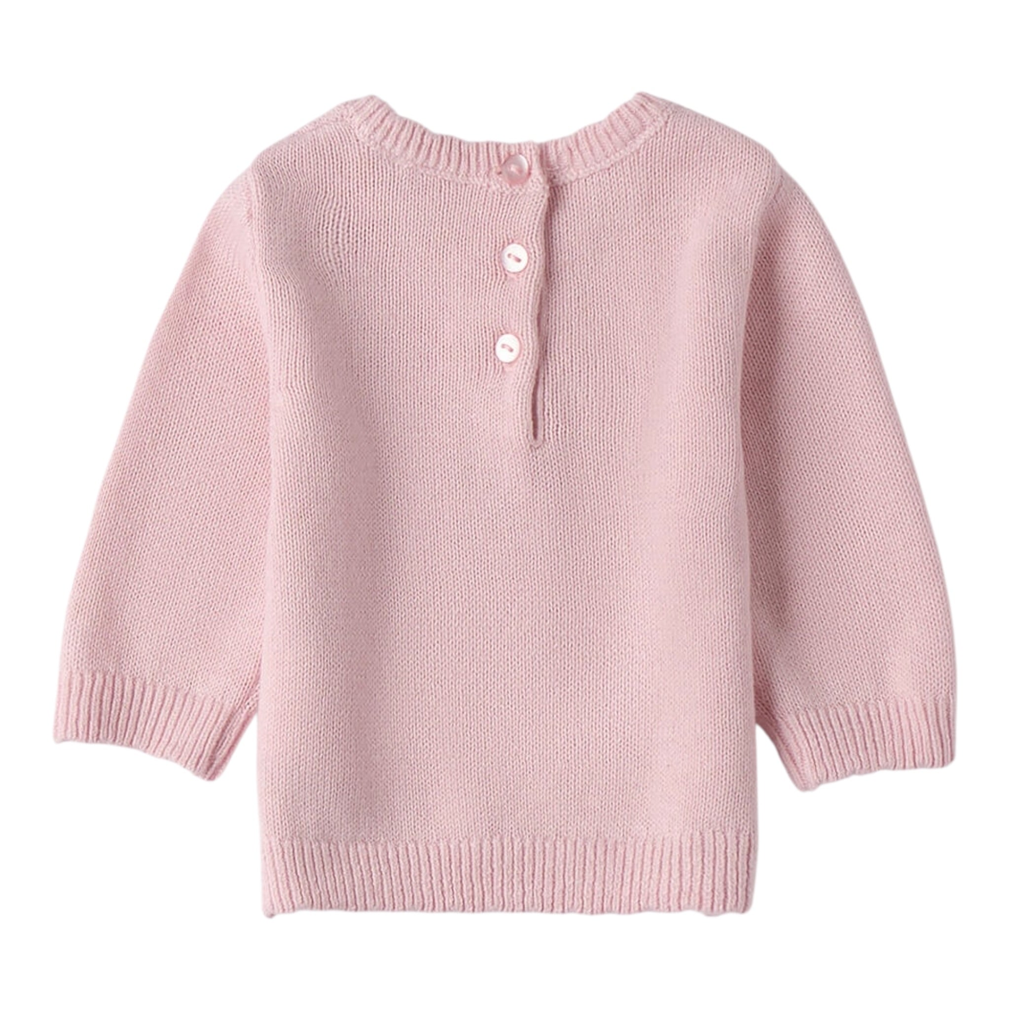 Mini Banda Maglia tinta unita con Stampa Rosa per Neonata F704 ROSA MINI BANDA 