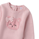 Mini Banda Maglia tinta unita con Stampa Rosa per Neonata F704 ROSA MINI BANDA 