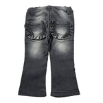 Mini Banda Jeans tinta unita con Girovita Regolabile Nero per Neonata F740 NERO MINI BANDA 