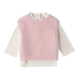 Mini Banda Completo 2Pz Gilet-Shirt Bicolore Bianco/Rosa per Neonata F777 BIANCO/ROSA MINI BANDA 