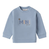 Minibanda Felpa tinta unita con Stampa Azzurro per Neonato 3F613 AZZURRO MINIBANDA 