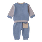 Minibanda Completo 2Pz Felpa-Pantalone Azzurro per Neonato 3F634 AZZURRO MINIBANDA 