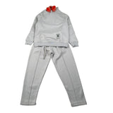 Minimal Completo 2 Pezzi Felpa-Pantalone tinta unita Grigio per Bambina M0021 GRIGIO MINIMAL 