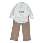 Minu' Completo Cerimonia 4Pz Camicia-Papillon-Gilet-Pantalone Bianco per Neonato M3948L4 BIANCO MINU' 