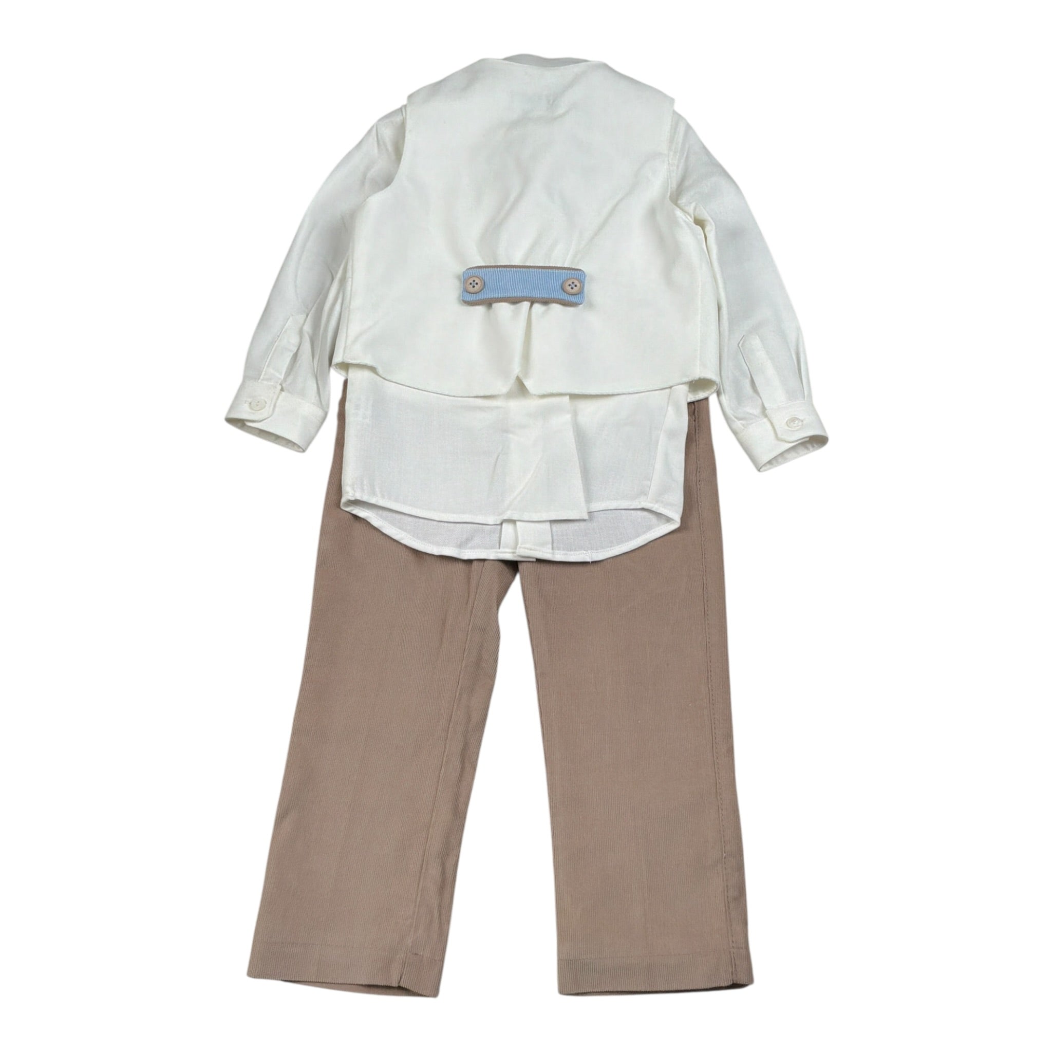 Minu' Completo Cerimonia 4Pz Camicia-Papillon-Gilet-Pantalone Bianco per Neonato M3948L4 BIANCO MINU' 