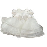 Minu' Abito Cerimonia tinta unita con Tulle Bianco per Neonata N3913 BIANCO MINU' 