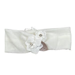 Minu' Fascia tinta unita con Fiori Bianco per Neonata P3996F BIANCO MINU' 