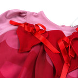 Miss Grant Abito Manica Lunga Bicolore Rosso/Rosa per Neonata MG1119 ROSSO/ROSA MISS GRANT 