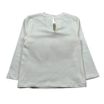 Miss Grant Shirt Girocollo tinta unita con Stampa Panna per Neonata MG1121 PANNA MISS GRANT 