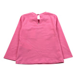 Miss Grant Shirt Girocollo tinta unita con Stampa Rosa per Neonata MG1209 ROSA MISS GRANT 