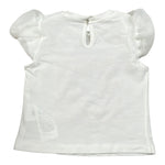 Miss Grant T-Shirt tinta unita con Stampa Bianco per Neonata MG1336 BIANCO MISS GRANT 