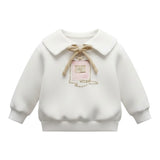 Miss Grant Felpa tinta unita con Colletto E Stampa Panna per Neonata MG1380XN PANNA MISS GRANT 