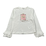 Miss Grant Shirt tinta unita con Stampa Bianco per Bambina MG1407X BIANCO MISS GRANT 