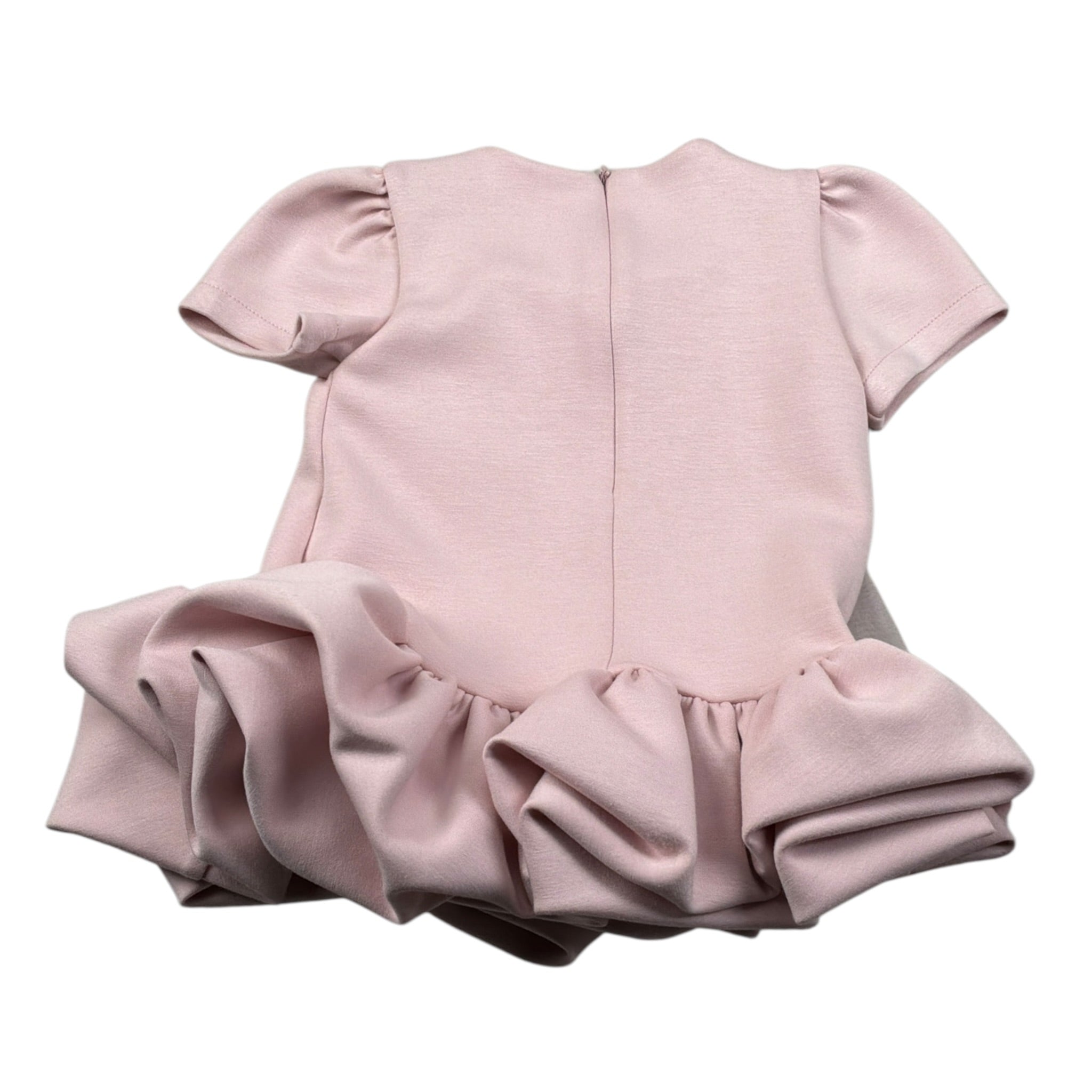 Miss Grant Abito Mezza Manica tinta unita con Fiocco Rosa per Neonata MG1416 ROSA MISS GRANT 
