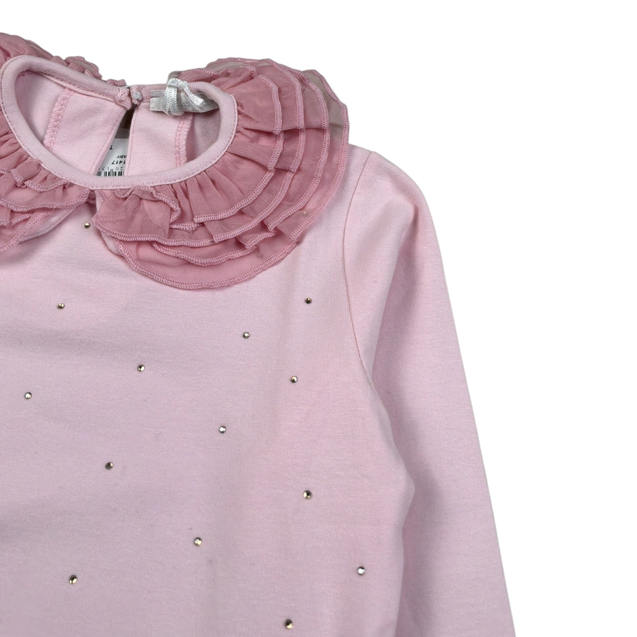 Miss Grant Shirt tinta unita con Colletto Rosa per Bambina MG1417X ROSA MISS GRANT 