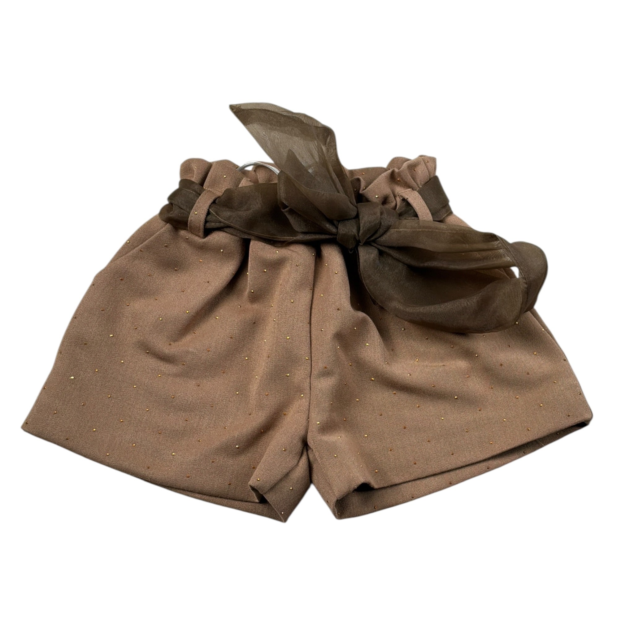 Miss Grant Short tinta unita con Cintura Beige per Neonata MG1429 BEIGE MISS GRANT 