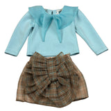Miss Grant Completo 2 Pezzi Shirt-Gonna Azzurro per Neonata MG14333 AZZURRO MISS GRANT 