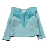 Miss Grant Shirt tinta unita con Colletto Tulle Azzurro per Bambina MG1433 AZZURRO MISS GRANT 