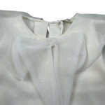 Miss Grant Shirt tinta unita con Colletto Tulle Panna per Neonata MG1433NX PANNA MISS GRANT 