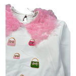 Miss Grant Felpa Chiusa tinta unita Xon Tulle Bianco per Neonata MG1458 BIANCO MISS GRANT 