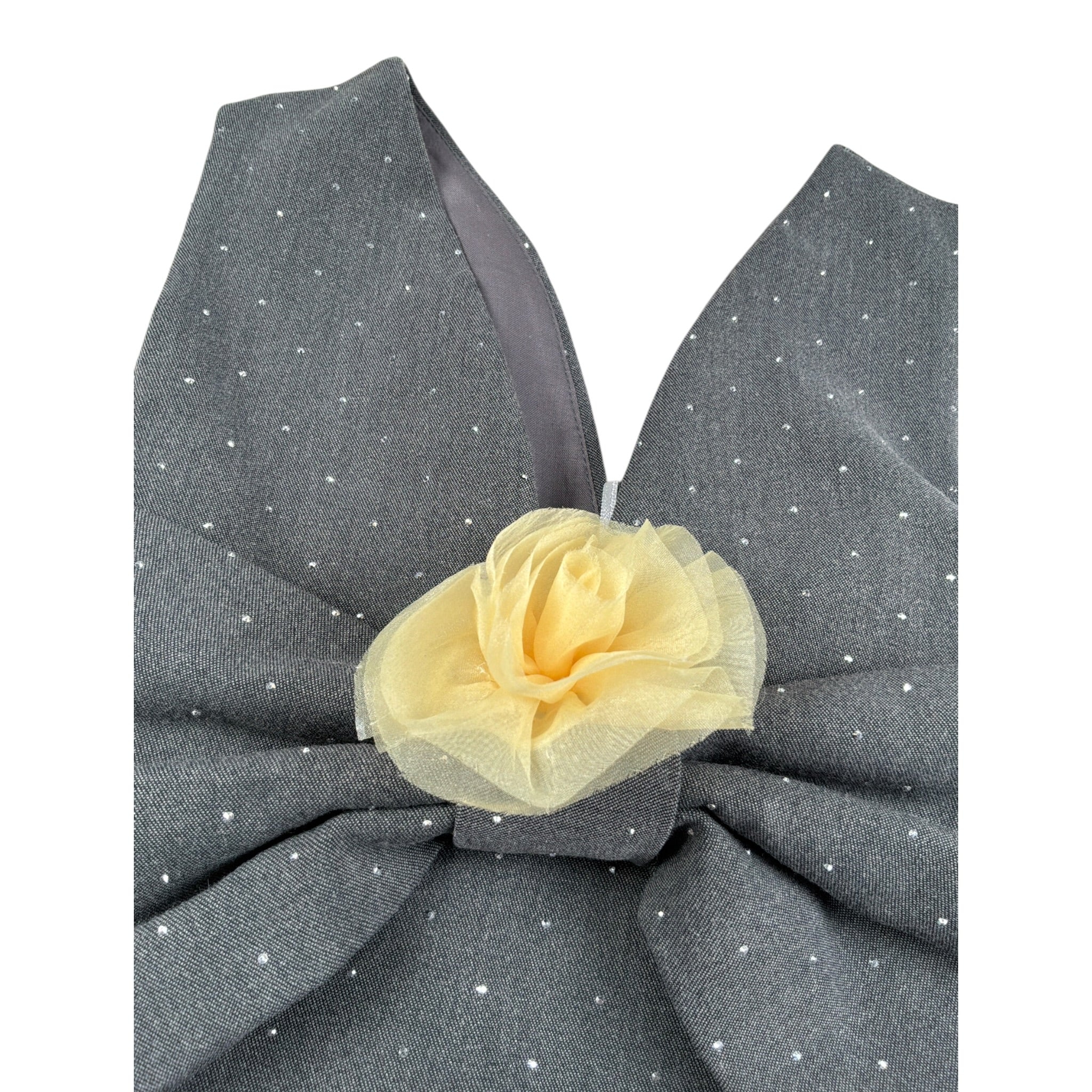 Miss Grant Abito Giromanica tinta unita Grigio per Neonata MG1473N GRIGIO MISS GRANT 